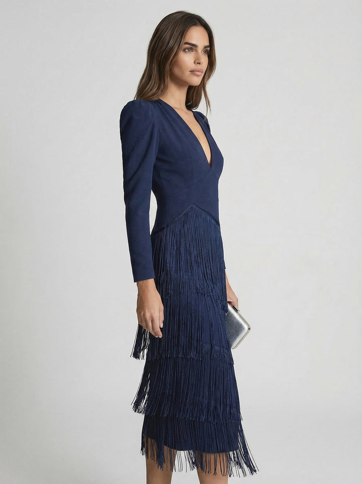Salvia | Fringe Dress