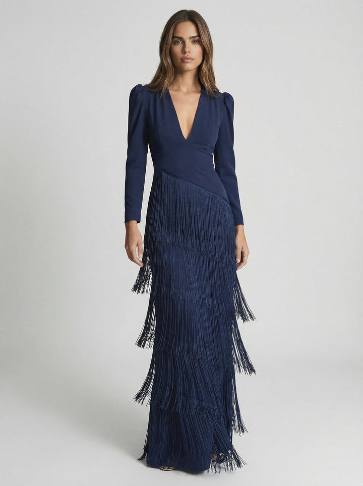 Salvia | Fringe Dress
