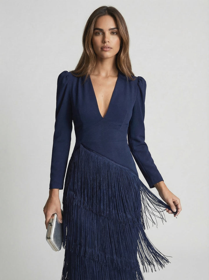 Salvia | Fringe Dress