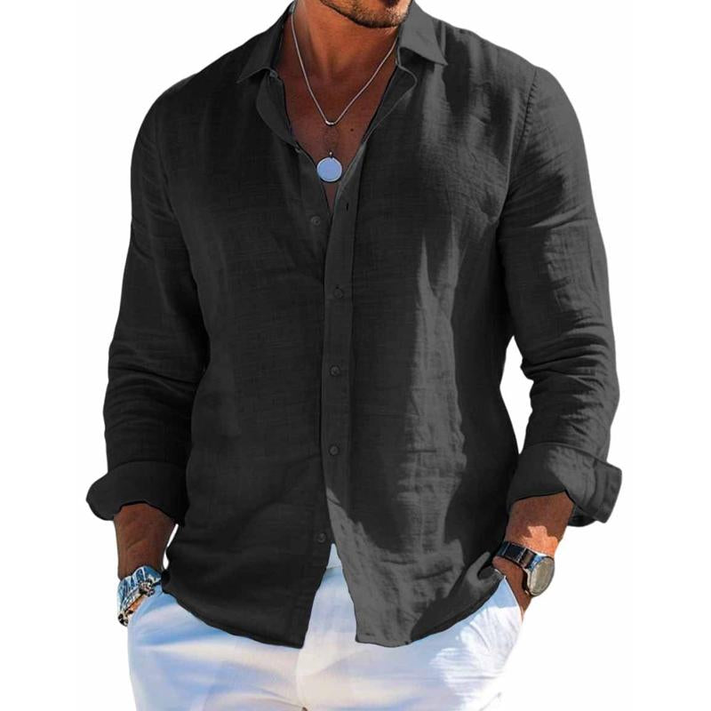 Christofer - Men’s Casual Summer Linen Shirt with Button Front