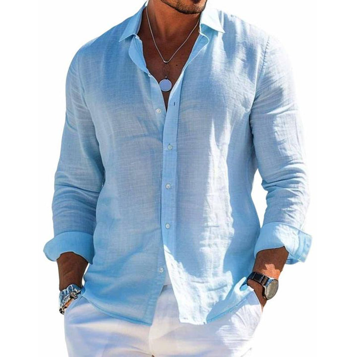 Christofer - Men’s Casual Summer Linen Shirt with Button Front