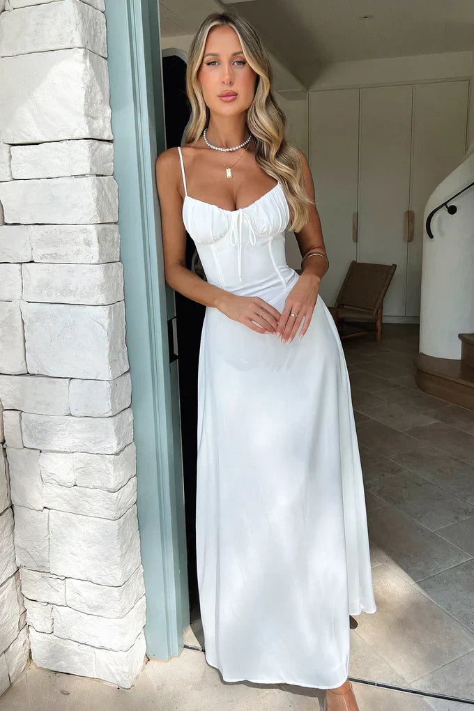 Corina™ | Sleeveless maxi dress with lacing