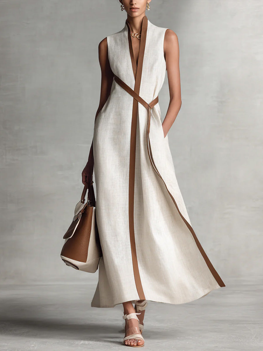 Harper - Sleeveless Wrap Maxi Dress