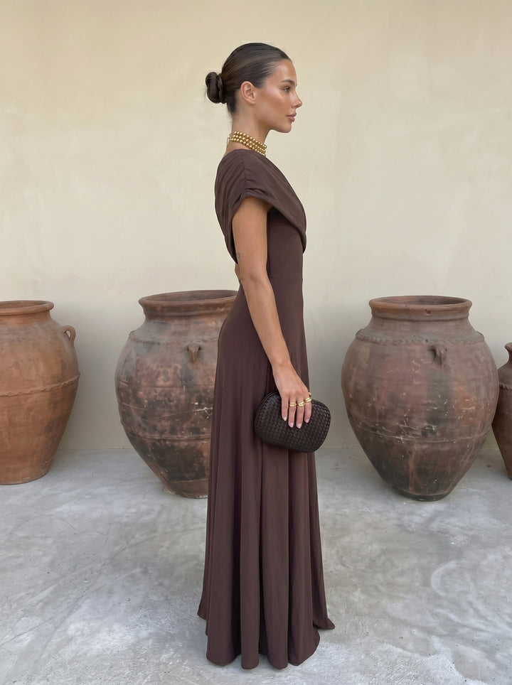 Callie - One Shoulder Mesh Maxi Dress