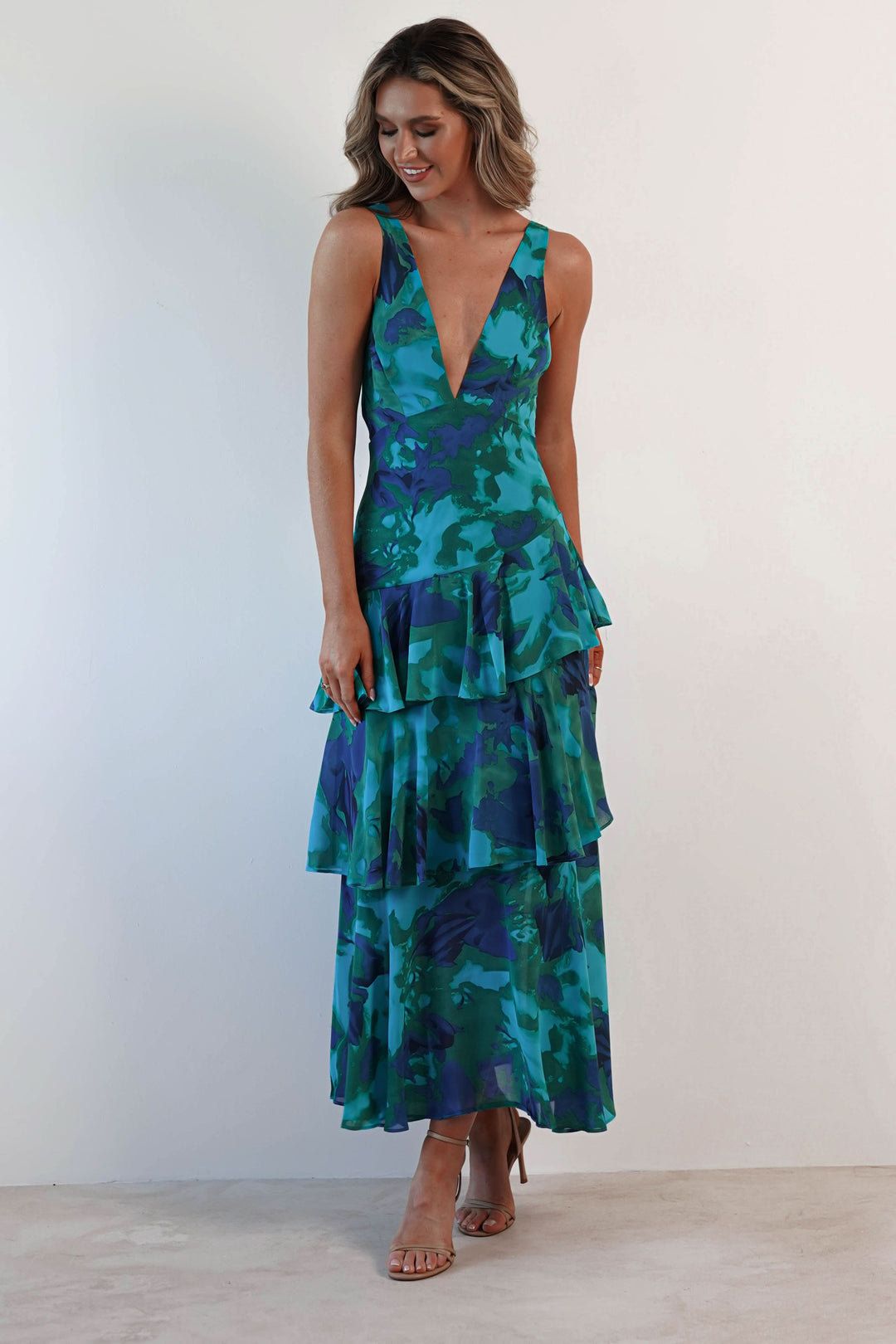 Eva | Ruffle Midi Dress