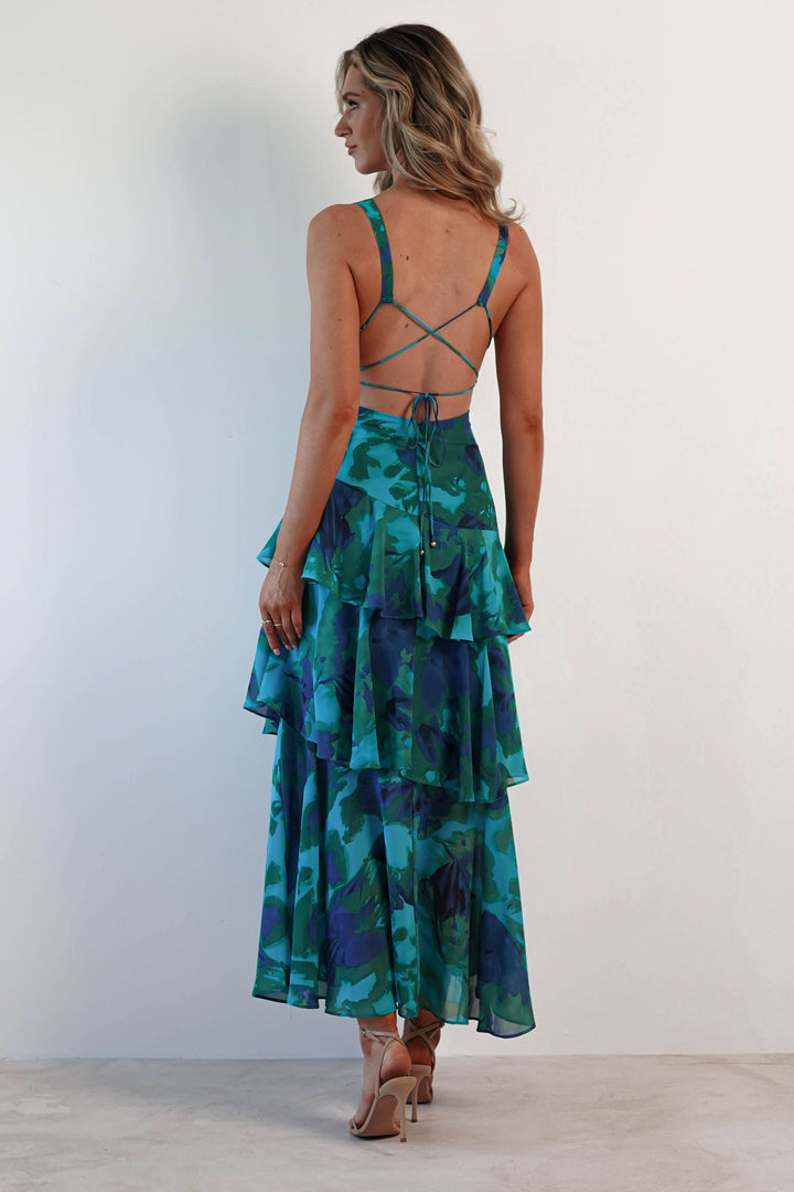 Eva | Ruffle Midi Dress