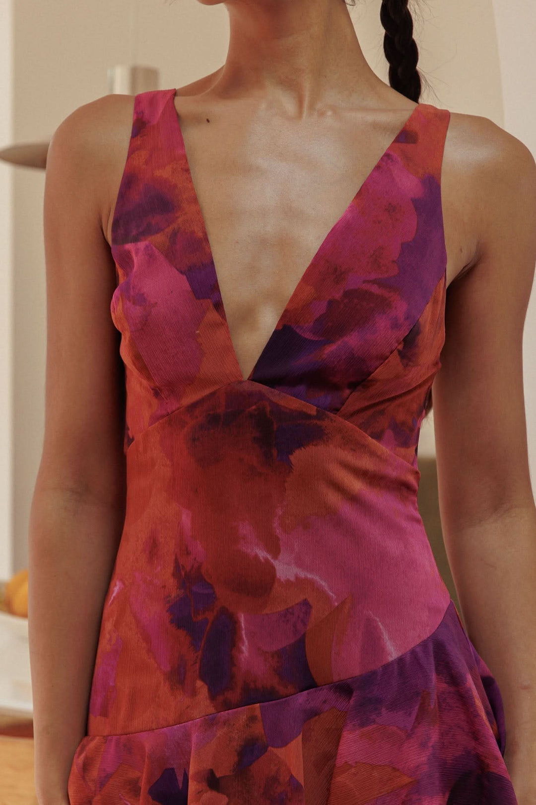 Eva | Ruffle Midi Dress