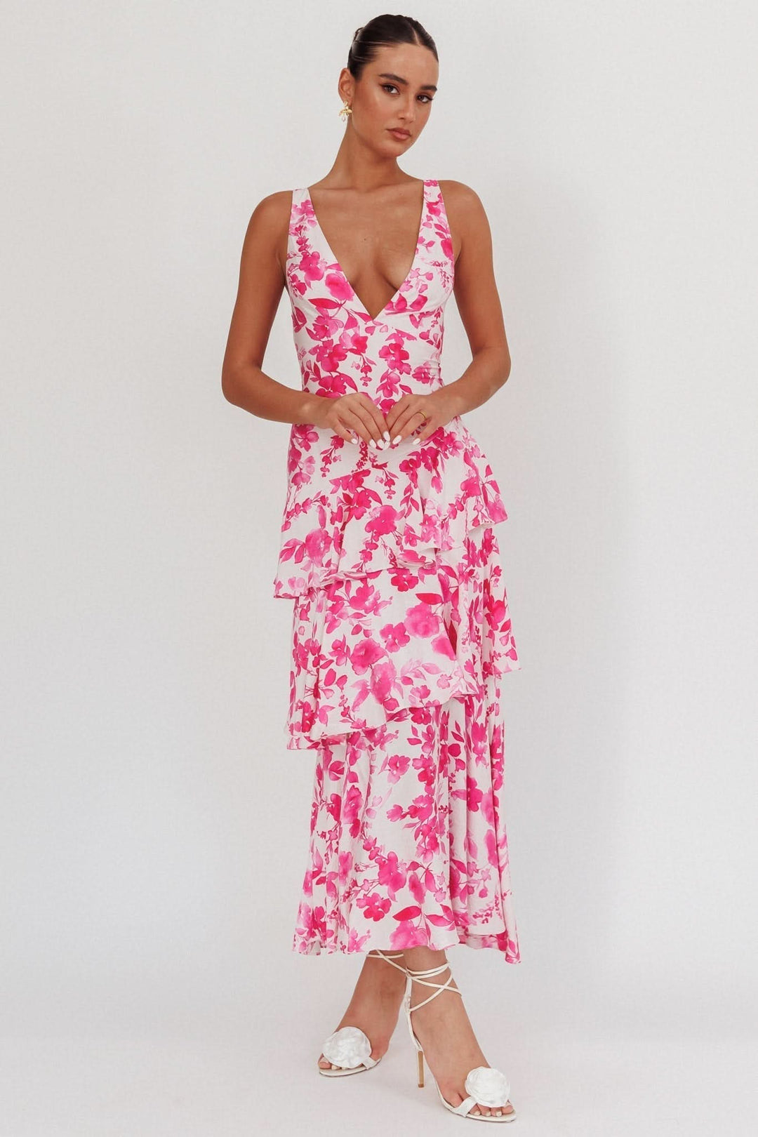 Eva | Ruffle Midi Dress
