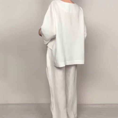 Laura | Conjunto de dos piezas de lino y algodón