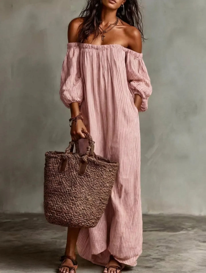 Elena | Flowy Off-Shoulder Maxi Dress